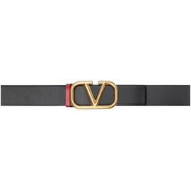 발렌티노 Valentino Garavani Reversible Black & Red VLogo Belt 232807F001015