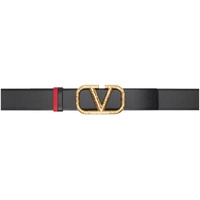 발렌티노 Valentino Garavani Black Reversible VLogo Belt 232807F001017