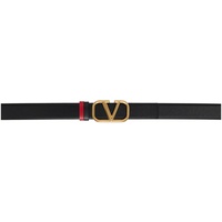 발렌티노 Valentino Garavani Reversible Black & Red VLogo Signature Belt 232807F001024