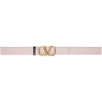 발렌티노 Valentino Garavani Reversible Pink & Black VLogo Signature Belt 232807F001027
