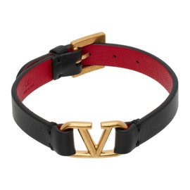 발렌티노 Valentino Garavani Black VLogo Signature Bracelet 232807F020006