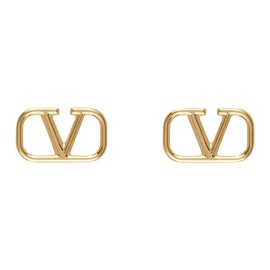 발렌티노 Valentino Garavani Gold VLogo Signature Earrings 232807F022005