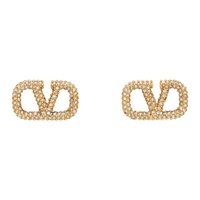 발렌티노 Valentino Garavani Gold VLogo Signature Earrings 232807F022012