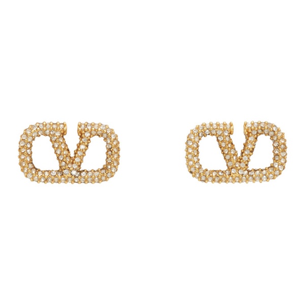  발렌티노 Valentino Garavani Gold VLogo Signature Earrings 232807F022012
