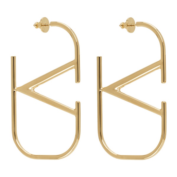  발렌티노 Valentino Garavani Gold VLogo Signature Earrings 232807F022019