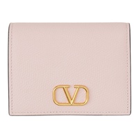 발렌티노 Valentino Garavani Pink Compact VLogo Signature Wallet 232807F040005