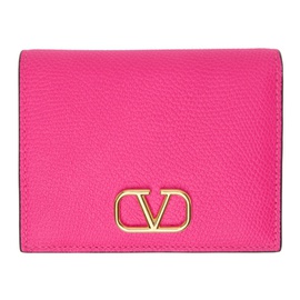 발렌티노 Valentino Garavani Pink VLogo Signature Wallet 232807F040006