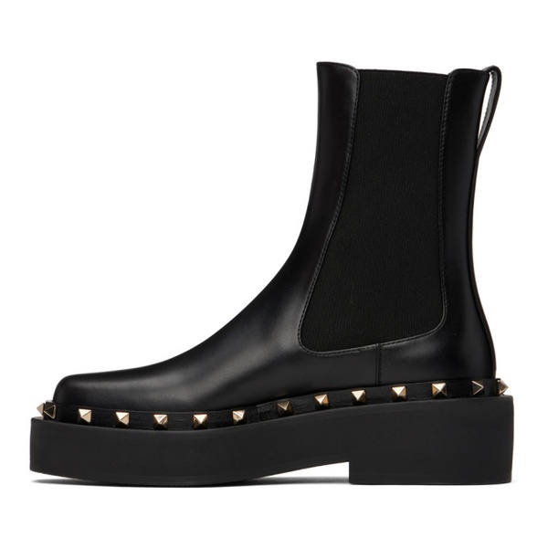  발렌티노 Valentino Garavani Black M-Way Rockstud Chelsea Boots 232807F113001