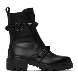 발렌티노 Valentino Garavani Black Roman Stud Boots 232807F113003