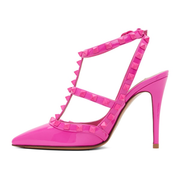  발렌티노 Valentino Garavani Pink Rockstud Heeled Sandals 232807F122016