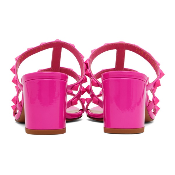  발렌티노 Valentino Garavani Pink Rockstud Heeled Sandals 232807F125000