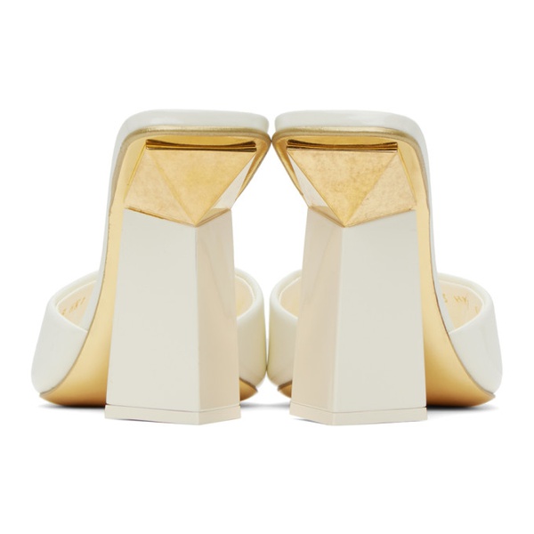  발렌티노 Valentino Garavani 오프화이트 Off-White One Stud Hyper Heeled Sandals 232807F125024