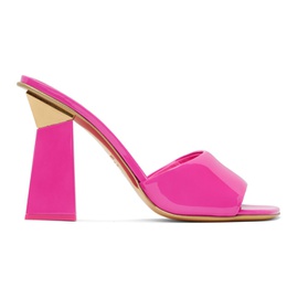 발렌티노 Valentino Garavani Pink One Stud Hyper Heeled Sandals 232807F125026