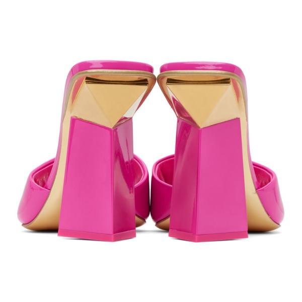  발렌티노 Valentino Garavani Pink One Stud Hyper Heeled Sandals 232807F125026