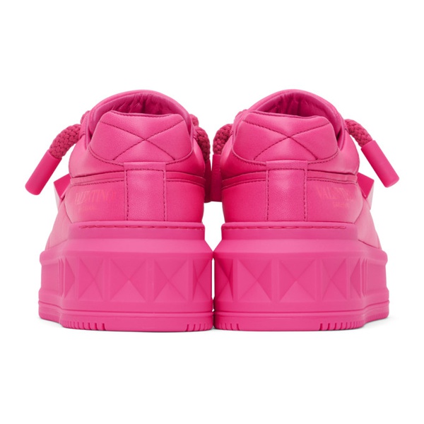  발렌티노 Valentino Garavani Pink One Stud XL Sneakers 232807F128009