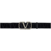 발렌티노 Valentino Garavani Black Toile Iconographe Belt 232807M131017