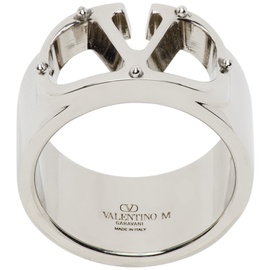 발렌티노 Valentino Garavani Silver VLogo Ring 232807M147008