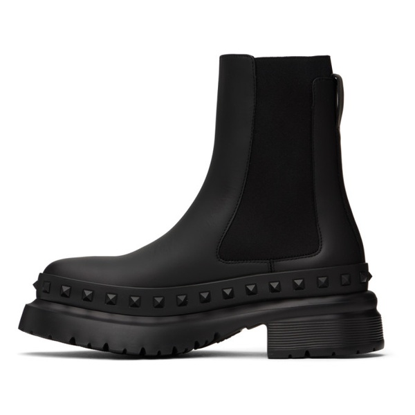  발렌티노 Valentino Garavani Black M-Way Rockstud Chelsea Boots 232807M223001