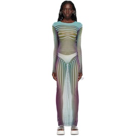 장 폴 고티에 Jean Paul Gaultier SSENSE Exclusive Blue The Body Morphing Maxi Dress 232808F055002