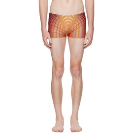 장 폴 고티에 Jean Paul Gaultier Red & Orange The Body Morphing Swim Shorts 232808M208002