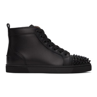 크리스찬 루부탱 Christian Louboutin Black Lou Spikes Sneakers 232813M236016