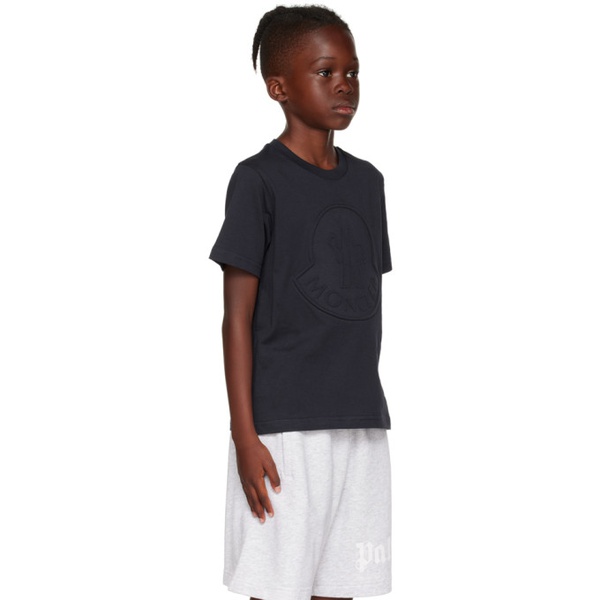 몽클레어 몽클레어 Moncler Enfant Kids Navy Embossed T-Shirt 232815M703005