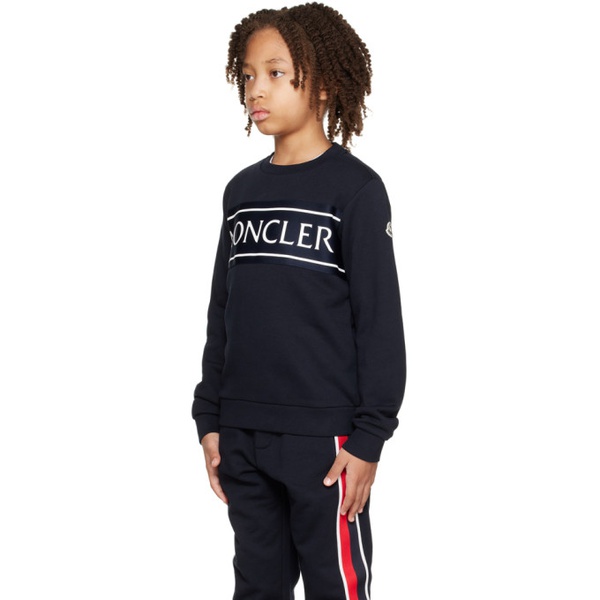 몽클레어 몽클레어 Moncler Enfant Kids Navy Printed Sweatshirt 232815M720003