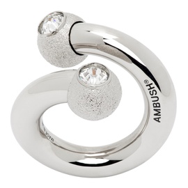 앰부쉬 AMBUSH Silver Barbell Ring 232820M147001