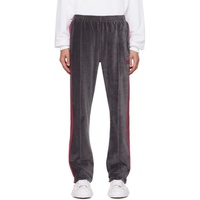 니들스 NEEDLES Gray Embroidered Sweatpants 232821M190021