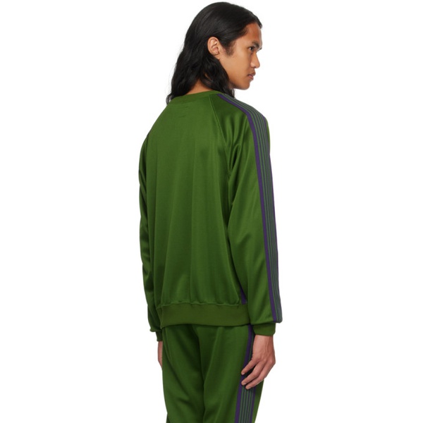  니들스 NEEDLES Green Embroidered Sweatshirt 232821M204002