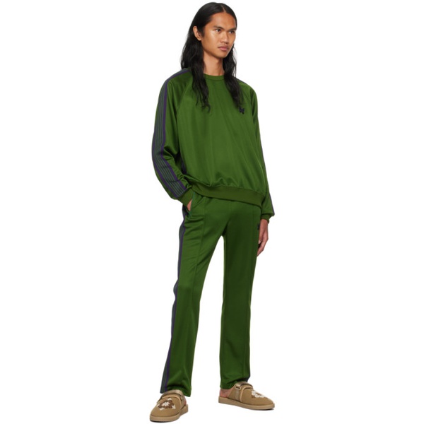  니들스 NEEDLES Green Embroidered Sweatshirt 232821M204002