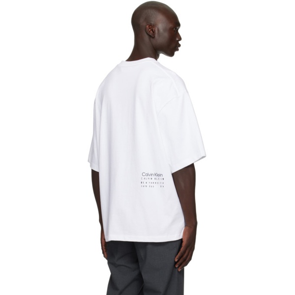 캘빈클라인 Calvin Klein White Smooth T-Shirt 232824M213013