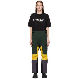 몽클레어 Moncler Grenoble Green & Yellow Paneled Ski Pants 232826M190005