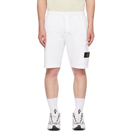 스톤아일랜드 Stone Island White Garment-Dyed Shorts 232828M190007