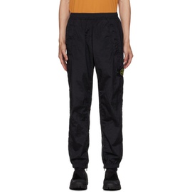 스톤아일랜드 Stone Island Black Garment-Dyed Sweatpants 232828M190016