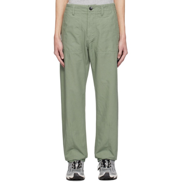 스톤아일랜드 스톤아일랜드 Stone Island Green Garment-Dyed Trousers 232828M191003