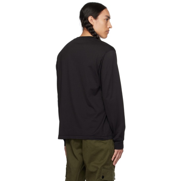 스톤아일랜드 스톤아일랜드 Stone Island Black Patch Long Sleeve T-Shirt 232828M213007