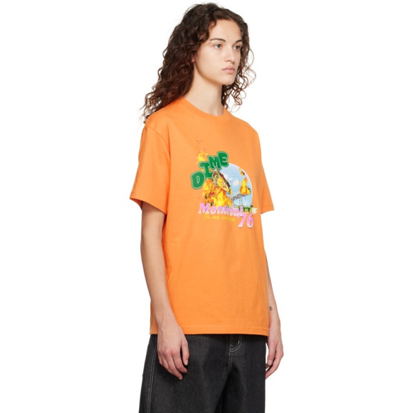  다임 Dime Orange Biosphere T-Shirt 232841F110007