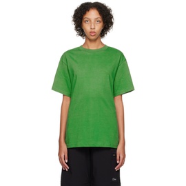다임 Dime Green Embroidered T-Shirt 232841F110015