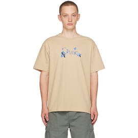 다임 Dime Taupe Leafy T-Shirt 232841M213043