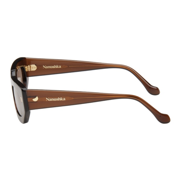  나누쉬카 Nanushka Brown Kadee Sunglasses 232845F005000