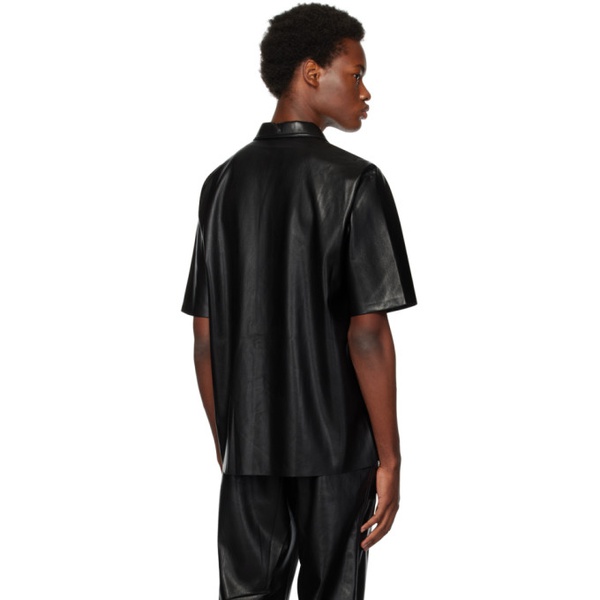  나누쉬카 Nanushka Black Bodil Vegan Leather Shirt 232845M192014