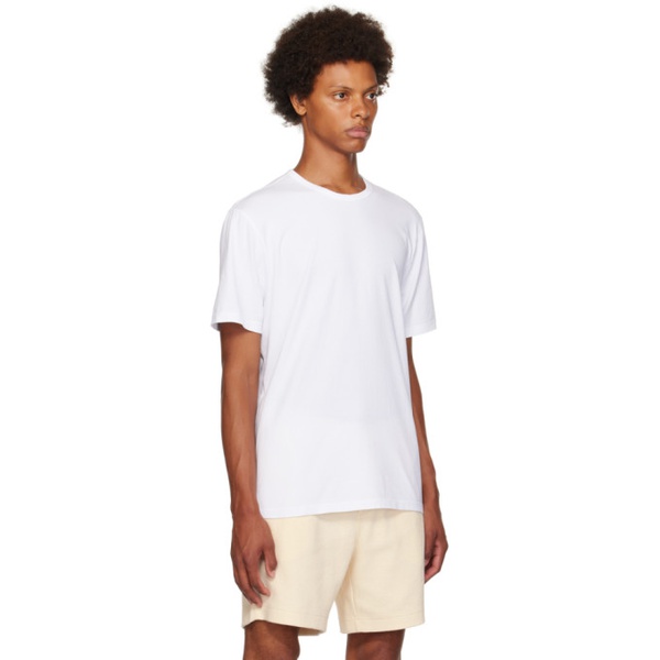 빈스 빈스 Vince White Garment-Dyed T-Shirt 232875M213001