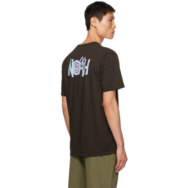  노아 Noah Brown Chaos T-Shirt 232876M213012