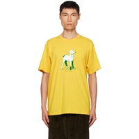 노아 Noah Yellow Friendly Warning T-Shirt 232876M213017