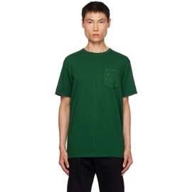 노아 Noah Green Pocket T-Shirt 232876M213022