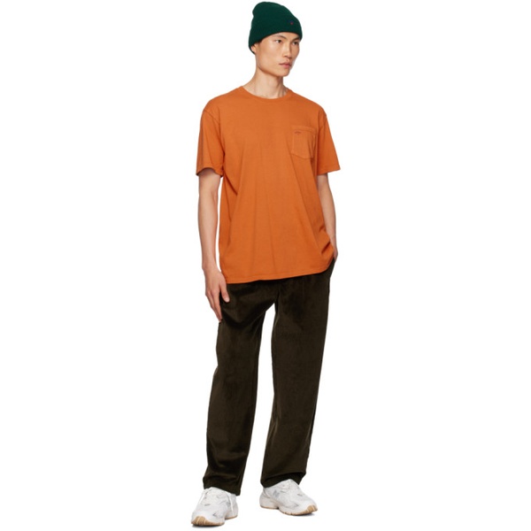  노아 Noah Orange Pocket T-Shirt 232876M213023