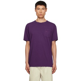노아 Noah Purple Pocket T-Shirt 232876M213024