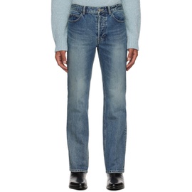 솔리드 옴므 Solid Homme Blue Straight-Leg Jeans 232877M186000