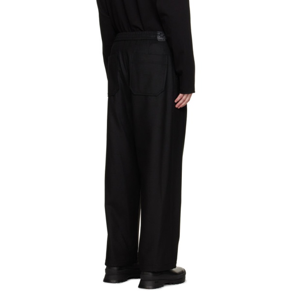  솔리드 옴므 Solid Homme Black Drawstring Trousers 232877M191002
